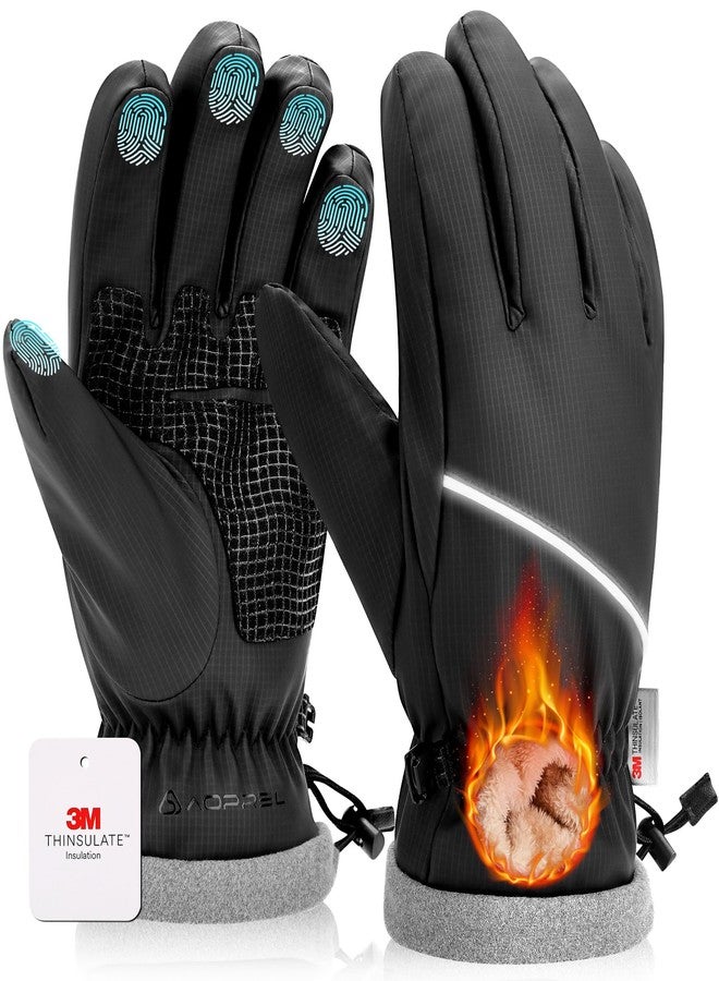 AOPREL Winter Gloves Men Women Waterproof Warm Ski Gloves for Cold Weather Windproof Snow Touch Screen Gloves for Running Cycling Outdoor Work & Sports - Image 1